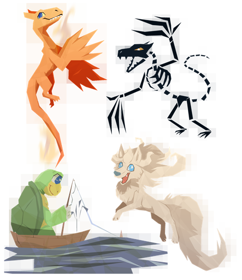 Кристинины волшебные существа, Hristinaart, Удача, Упорство, Вдохновение, Внутренний Контролёр